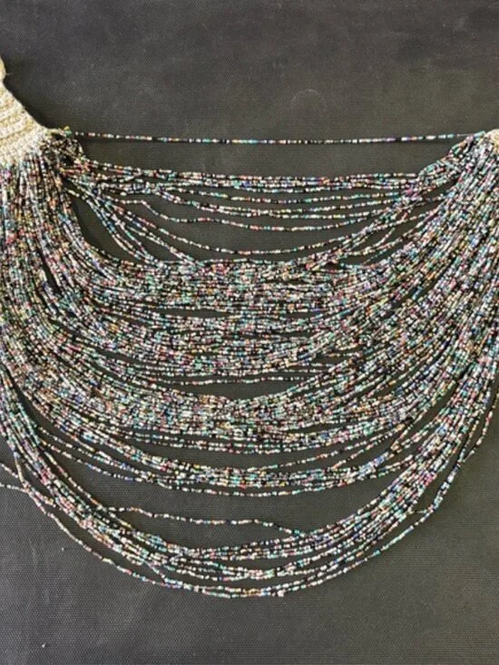 Statement Multistrand Seed Bead Necklace - Picture 3 of 6